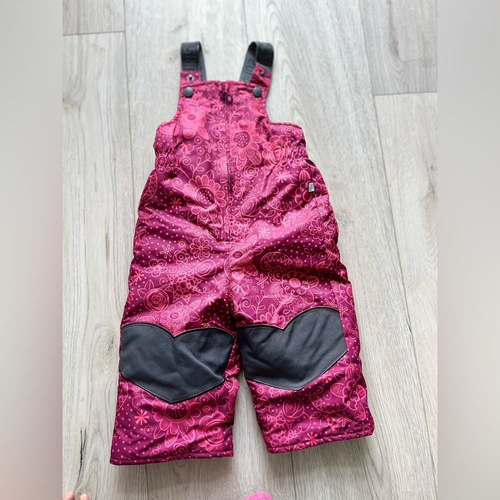 Souris Mini 12M Floral Pink Kids Overalls Snowsuit Pants